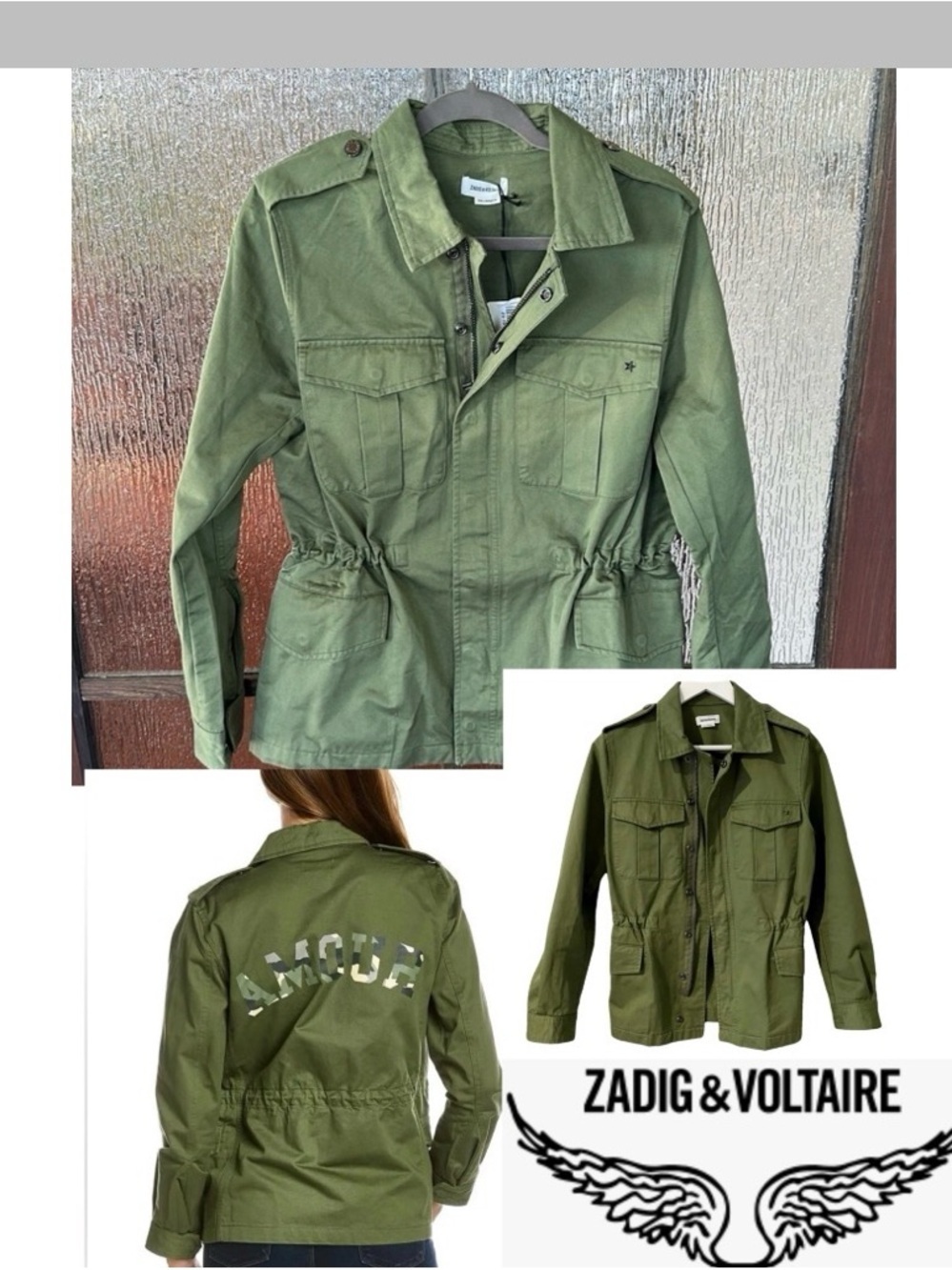 Zadig & Voltaire Olive Amour Jacket